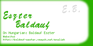 eszter baldauf business card